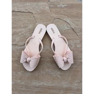 Mini Melissa Pink Bow Sandal Pink Girls Sz 5 LS